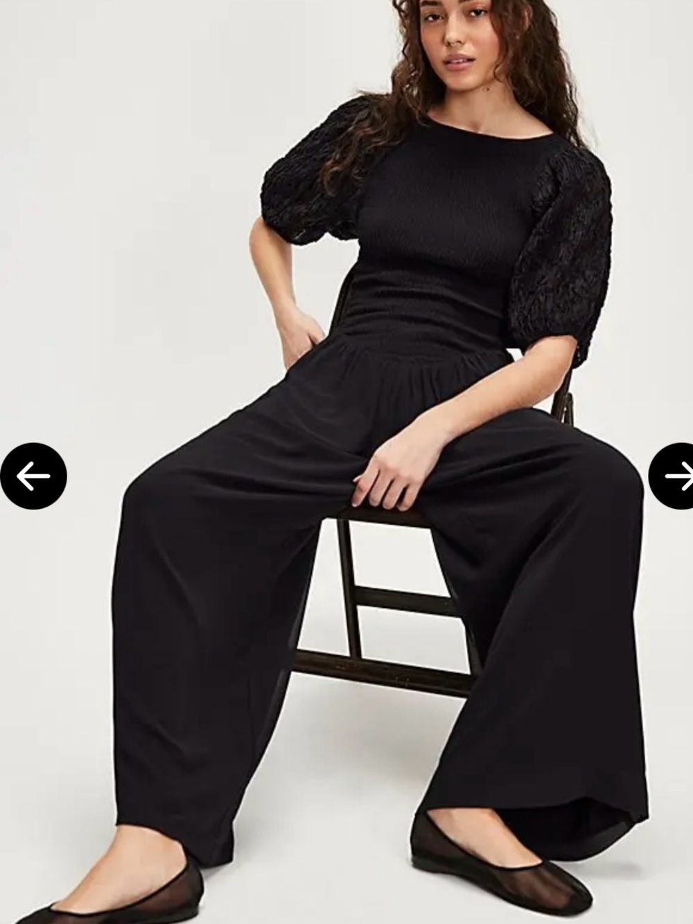 Free People Temperley Puff Sleeve Jumpsuit NWT XS